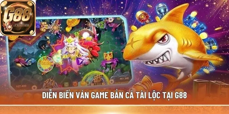 Diễn biến ván game Bắn Cá Tài Lộc tại G88