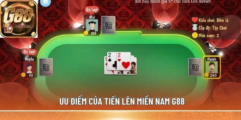 Ưu điểm của Tiến Lên Miền Nam G88